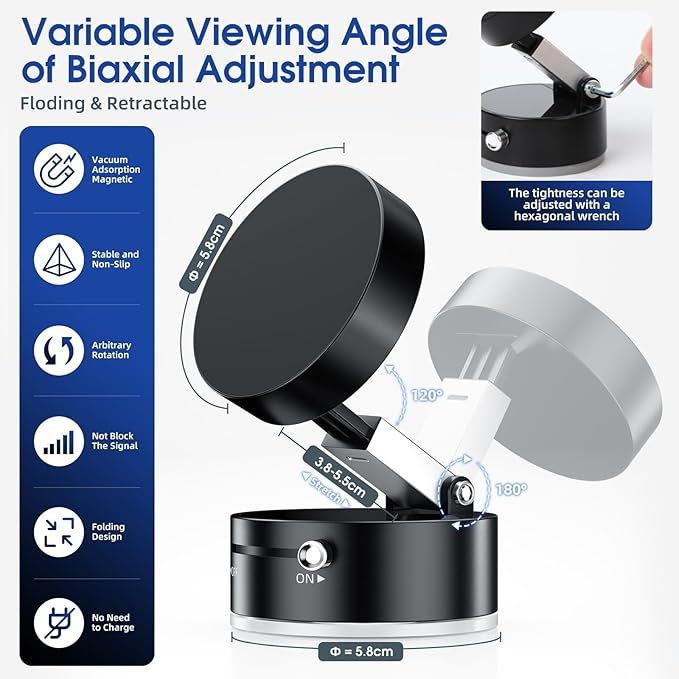 Vacuum Magnetic Suction Phone Holder